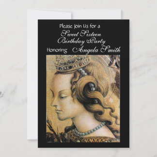 YOUNG PRINCESS SWEET 16 PARTY schwarz Einladung