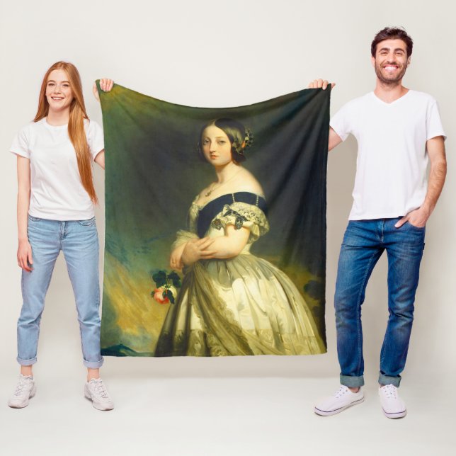 Young Queen Victoria Portrait Fleecedecke (Beispiel)