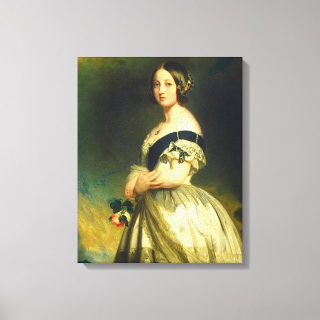 Young Queen Victoria Portrait Leinwanddruck (Vorderseite)