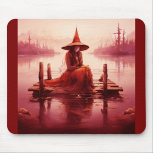 Young Red Hexen setzt auf gebrochener Pier Mousepad