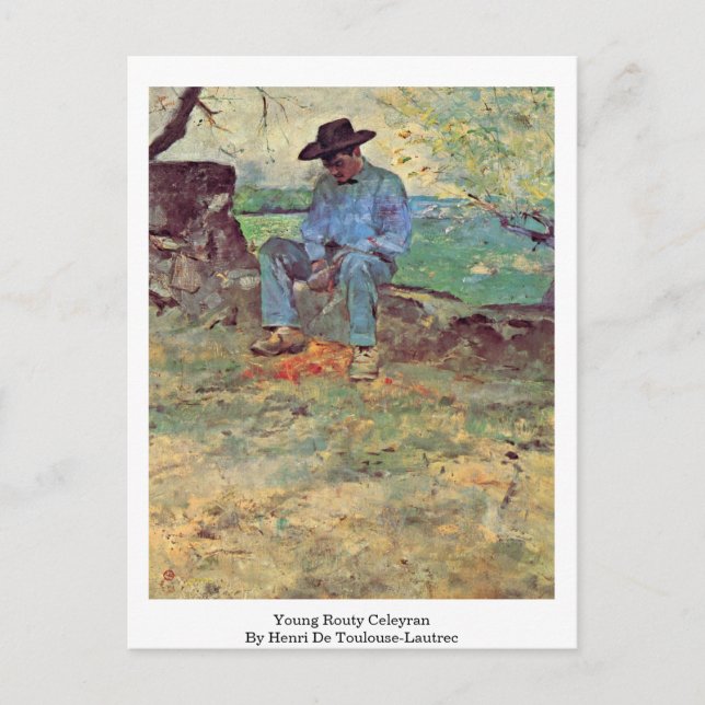 Young Routy Celeyran von Henri de Toulouse-Lautrec Postkarte (Vorderseite)