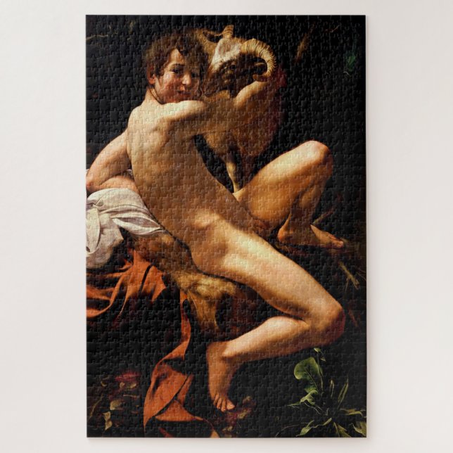 Young Saint John the Baptist with Ram - Caravaggio Puzzle (Vertikal)