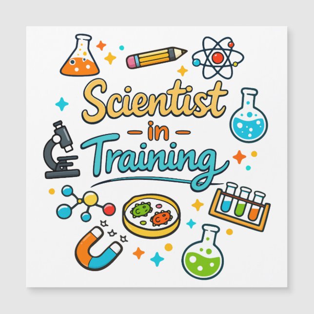 Young Scientist in Training Invitation Magnetkarte (Vorderseite)