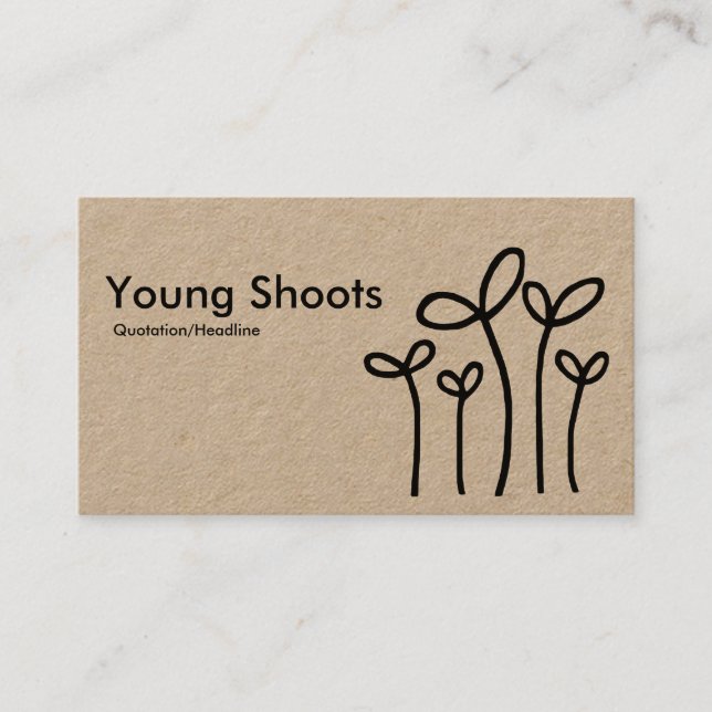 Young Shoots - (Kraft) Visitenkarte (Vorderseite)