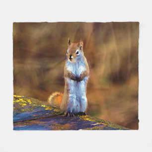 Young Squirrel Stehend Tal Fleecedecke