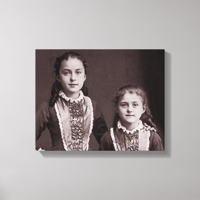 Young St. Therese von Lisieux und Schwester Celine Leinwanddruck (Vorderseite)