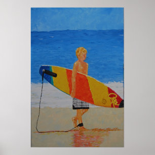 Young Surfer Poster