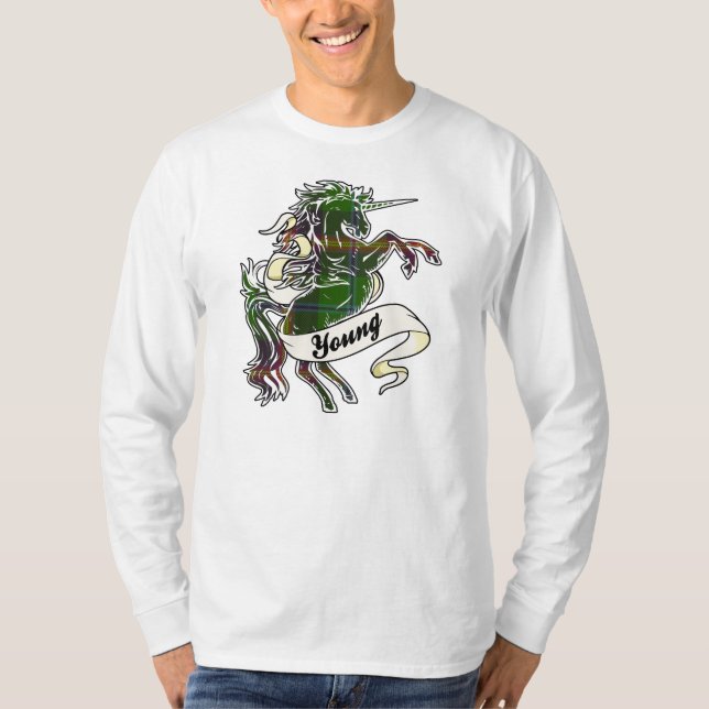 Young Tartan Unicorn T-Shirt (Vorderseite)