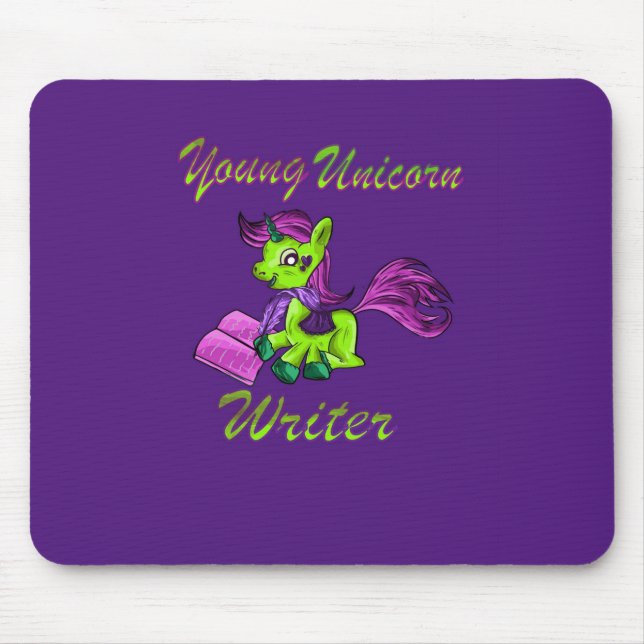 Young Unicorn Writer Mousepad (Vorne)
