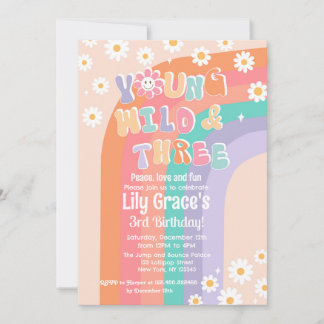 Young Wild and Three Groovy Geburtstagseinladungen Einladung