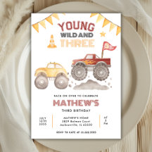 Young Wild And Three Monster Truck 3. Geburtstag