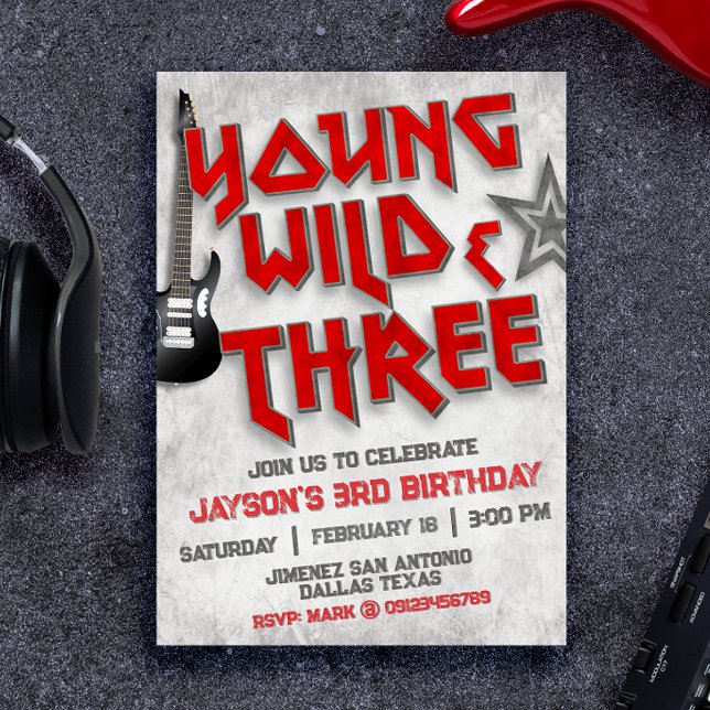 Young Wild and Three Rock Einladung (Young Wild and Three Rock Invitation)