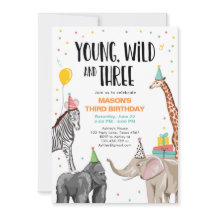 Young Wild and Three Third Safari Party Animals