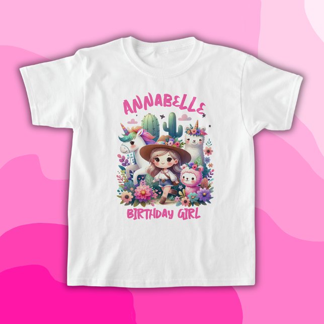 Young Wild Safari Girls Pink Monogram Name | T-Shirt (Von Creator hochgeladen)