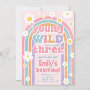 Young Wild Three 3. Geburtstags-Party Einladung