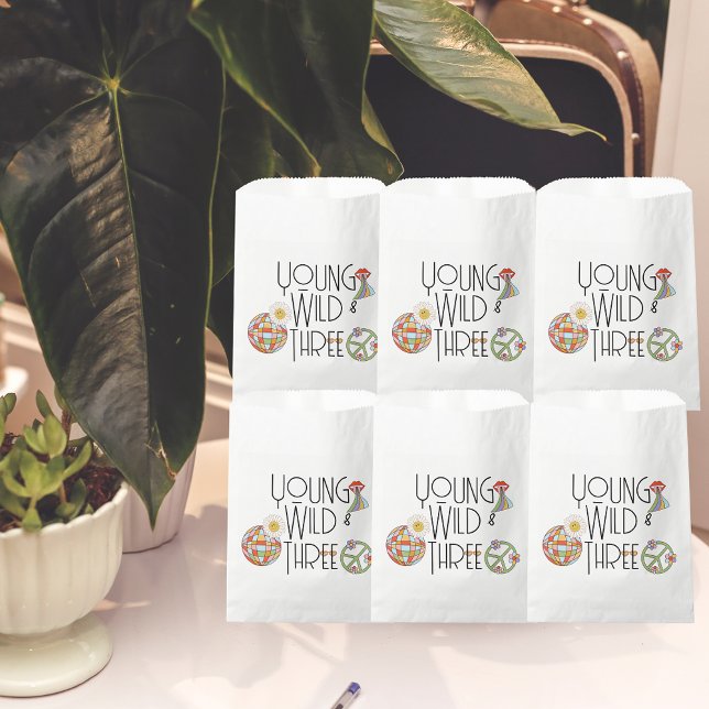 Young, Wild & Three | B-Day Gunst Bag | Boho Geschenktütchen (Von Creator hochgeladen)