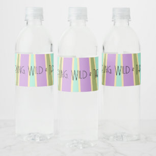 Young, Wild & Three   B-Day Water Label   Kühle Wasserflaschenetikett