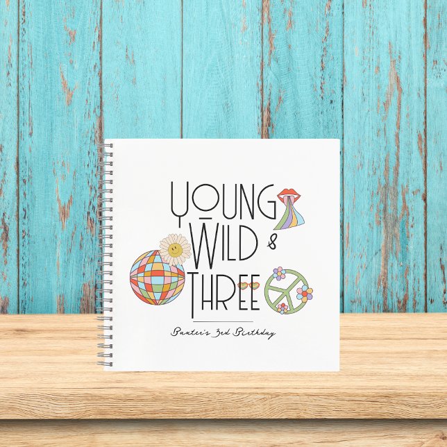 Young, Wild & Three | Birthday Guest Book | Boho Notizbuch (Von Creator hochgeladen)