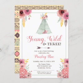 Young Wild & Three Boho Girls Einladung