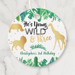 Young Wild & Three Boys Dritter Geburtstag Geschenkanhänger