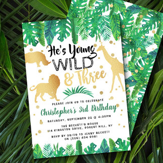 Young Wild & Three Boys Einladungen zum dritten Ge