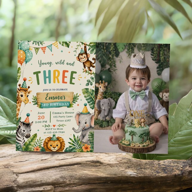 Young Wild & Three Geburtstagsfeier Einladung (Von Creator hochgeladen)