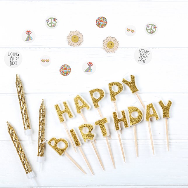 Young, Wild & Three | Kid B-Day Confetti | Boho Konfetti (Von Creator hochgeladen)