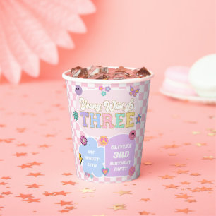 Young Wild & Three Preppy Patch 3. Geburtstag Part Pappbecher