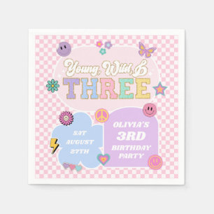 Young Wild & Three Preppy Patch 3. Geburtstag Part Serviette