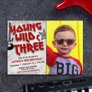 Young Wild und Three Rock mit Bild-Einladung Einladung