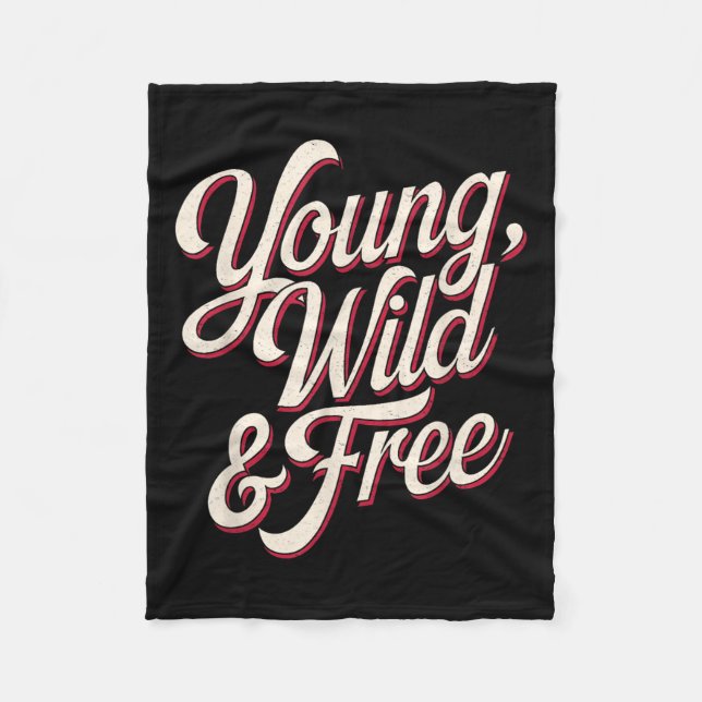 Young Wild Women Motivational Men Kids  Fleecedecke (Vorderseite)