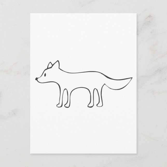 Young Wolf in Schwarz und Weiß Postkarte (Vorderseite)