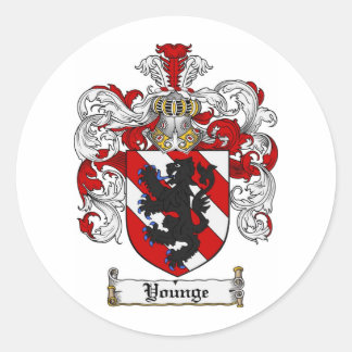 Younge Coat of Arms Younge Familienwappen Runder Aufkleber