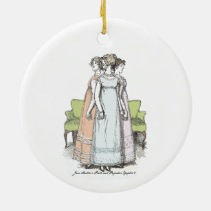 Youngest & Tallest - Jane Austen Pride & Prejudice Keramik Ornament