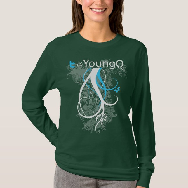 YoungQ Damen-lange Hülse T-Shirt (Vorderseite)