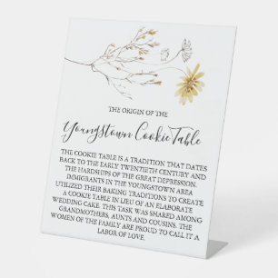 YOUNGSTOWN COOKIE TABLE SIGN WEDING SOCKELSCHILD