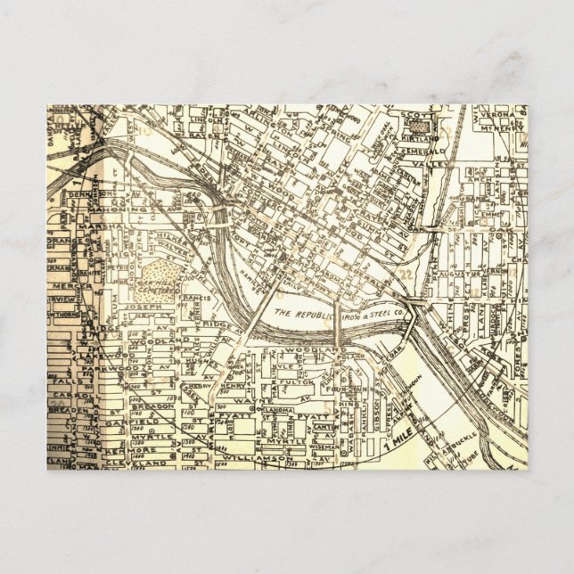 Youngstown, OH Vintage Karte (Vorderseite)