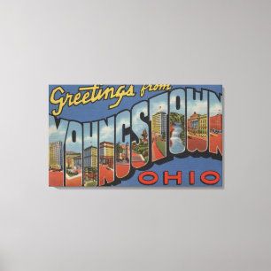 Youngstown, Ohio - große Buchstabe-Szenen Leinwanddruck