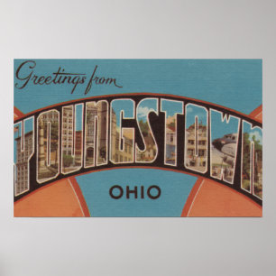 Youngstown, Ohio - Große Buchstabenszenen 2 Poster