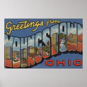 Youngstown, Ohio - Große Buchstabenszenen Poster
