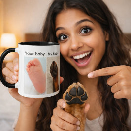 Your Baby vs My Baby Dog Paw Meme Tasse
