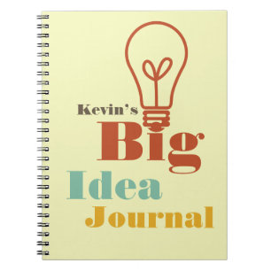 Your big idea journal modern light bulb ecru notizblock