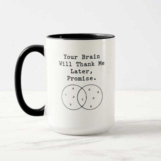 Your Brain Will Thank Me Later Math Teacher Tasse (Links)
