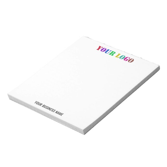 Your Branded Logo Text Business Notepad Example Notizblock (Rotiert)