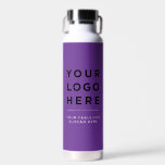 Your Business Logo Website Custom Water Bottle Trinkflasche<br><div class="desc">Your Business Logo Website or slogan Custom Water Bottle. A simple modern design in purple and white,  for a stylish and professional look. Any color,  any font,  no minimum.</div>