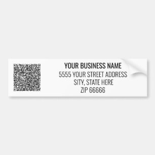 Your Business Name Address and QR Autoaufkleber