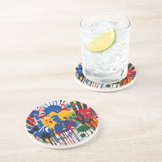 Your Childs Artwork One Of A Kind Personalized Getränkeuntersetzer (Seite)