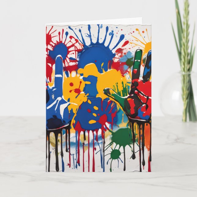 Your Childs Artwork One Of A Kind Personalized Karte (Vorderseite)