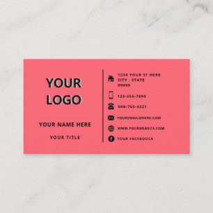 Your Colors Logo Design Business Card - Red Visitenkarte
