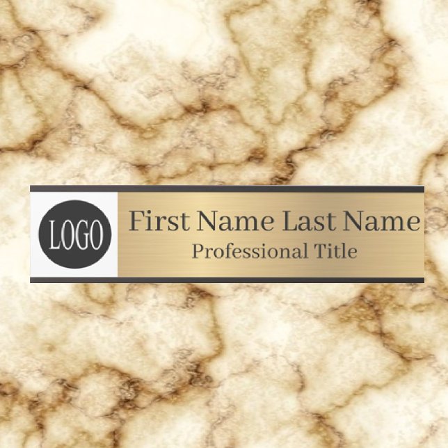 Your Company Logo Office Door Sign Faux Gold Türschild (Von Creator hochgeladen)